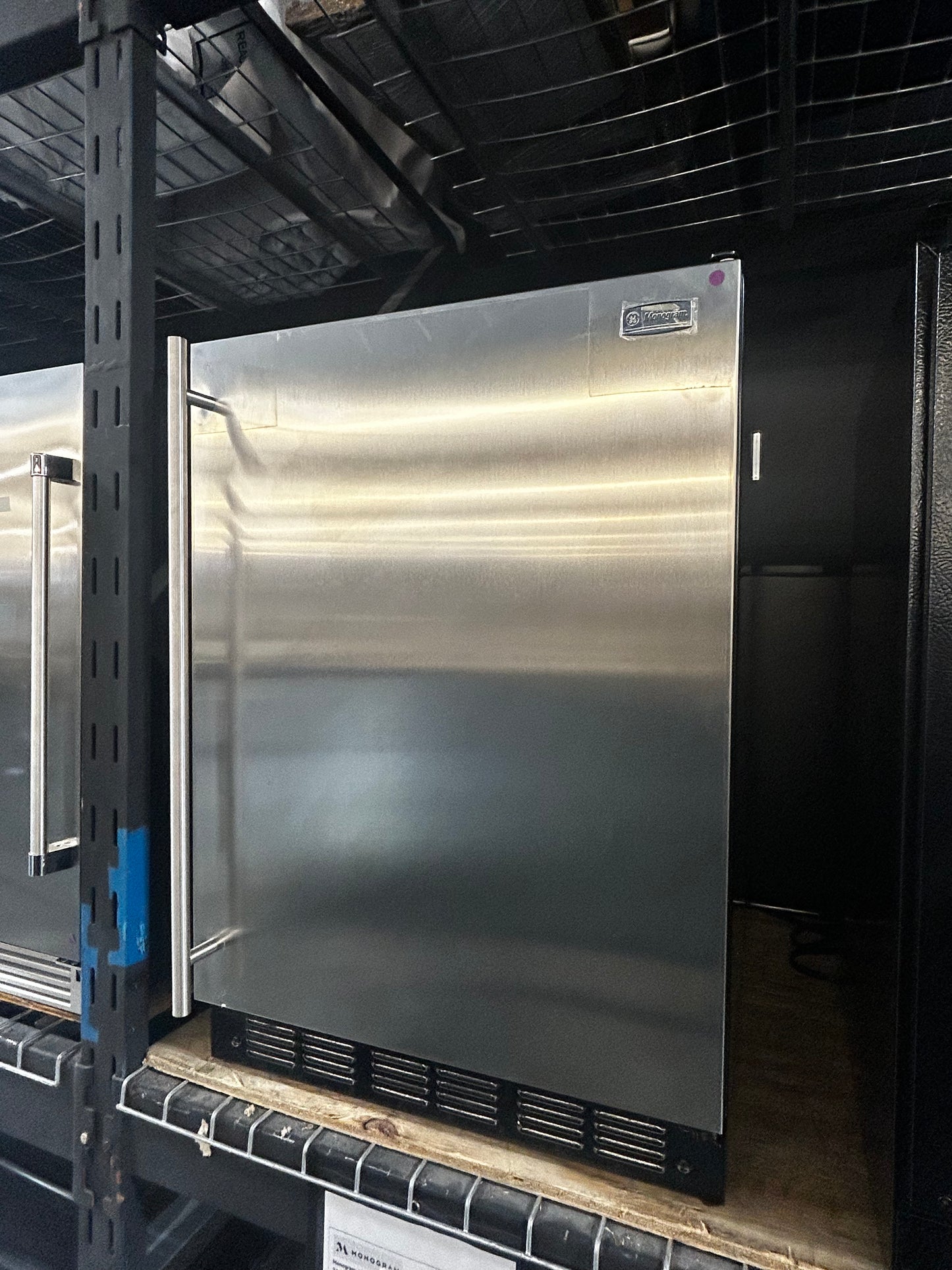 Monogram - ZIBS240NSS - 24 Inch Freestanding/Built-In Undercounter Refrigerator with 4.25 Cu. Ft. Total Capacity, Ice Maker, Slide-Out Wine Shelf, Spillproof Glass Shelves, Digital Touch Control, Soft Interior LED Lighting, Sabbath Mode