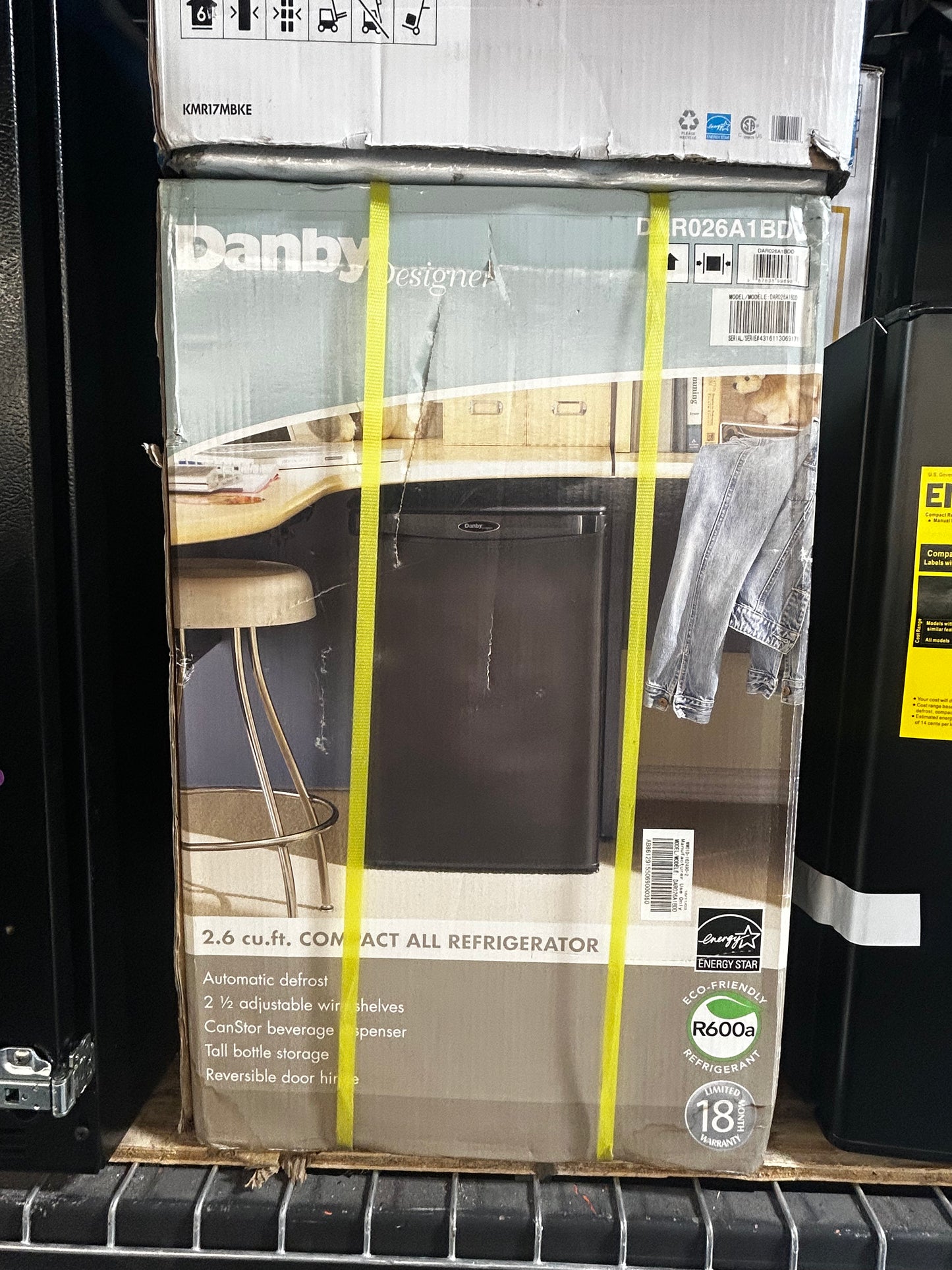 Danby DAR026A1BDD 2.6 cu ft Undercounter Refrigerator w/ Solid Door - Black