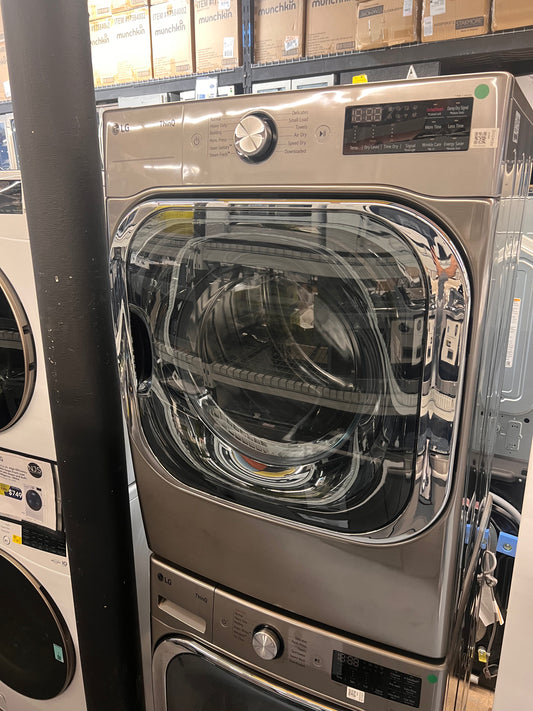 LG DLGX8981V 29" 9.0 cu. ft. Mega Capacity Smart Wi-Fi Enabled Front Load Gas Dryer with TurboSteam and Built-In Intelligence, Graphite Steel
