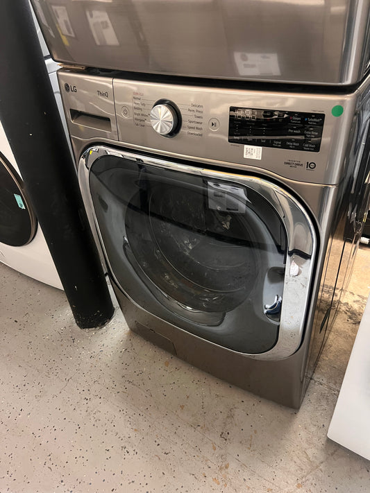 LG WM8980HVA 29" 5.2 cu. ft. Mega Capacity Smart Wi-Fi Enabled Front Load Washer with TurboWash and Built-In Intelligence, Graphite Steel