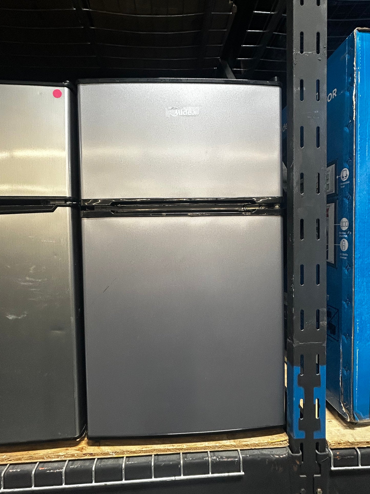 Midea 3.1 cu. ft. Double Door Compact Fridge - Stainless Steel