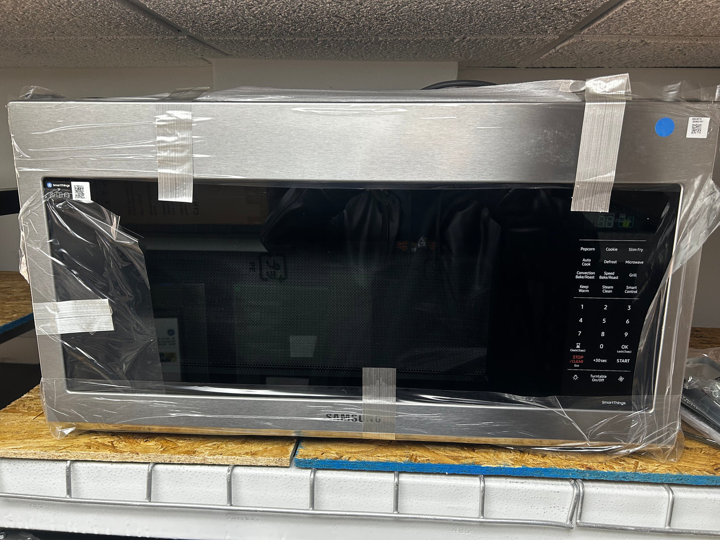 Samsung - MC17T8000CS 30 Inch Over the Range Convection Smart Microwave with 1.7 Cu. Ft. Capacity, 3-Speed 300 CFM Ventilation, Slim Fry™, Auto Cook/Defrost, Steam Clean, and WiFi: Fingerprint Resistant Stainless Steel