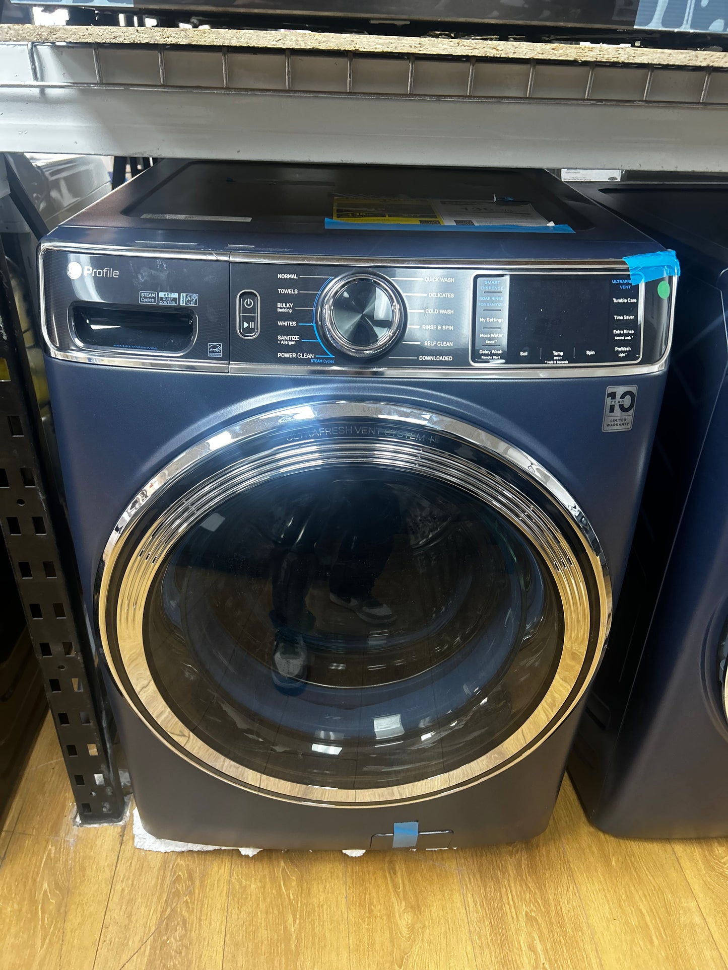 GE - PFW870SPVRS - 28 Inch Smart Front Load Washer with 5.3 cu ft Capacity, Ultra Fresh Vent System+ With Odor Block™, Microban® Antimicrobial Technology, Smart Dispense™ Technology, SmartHQ™ and Dynamic Balancing Technology and Energy Star Certified