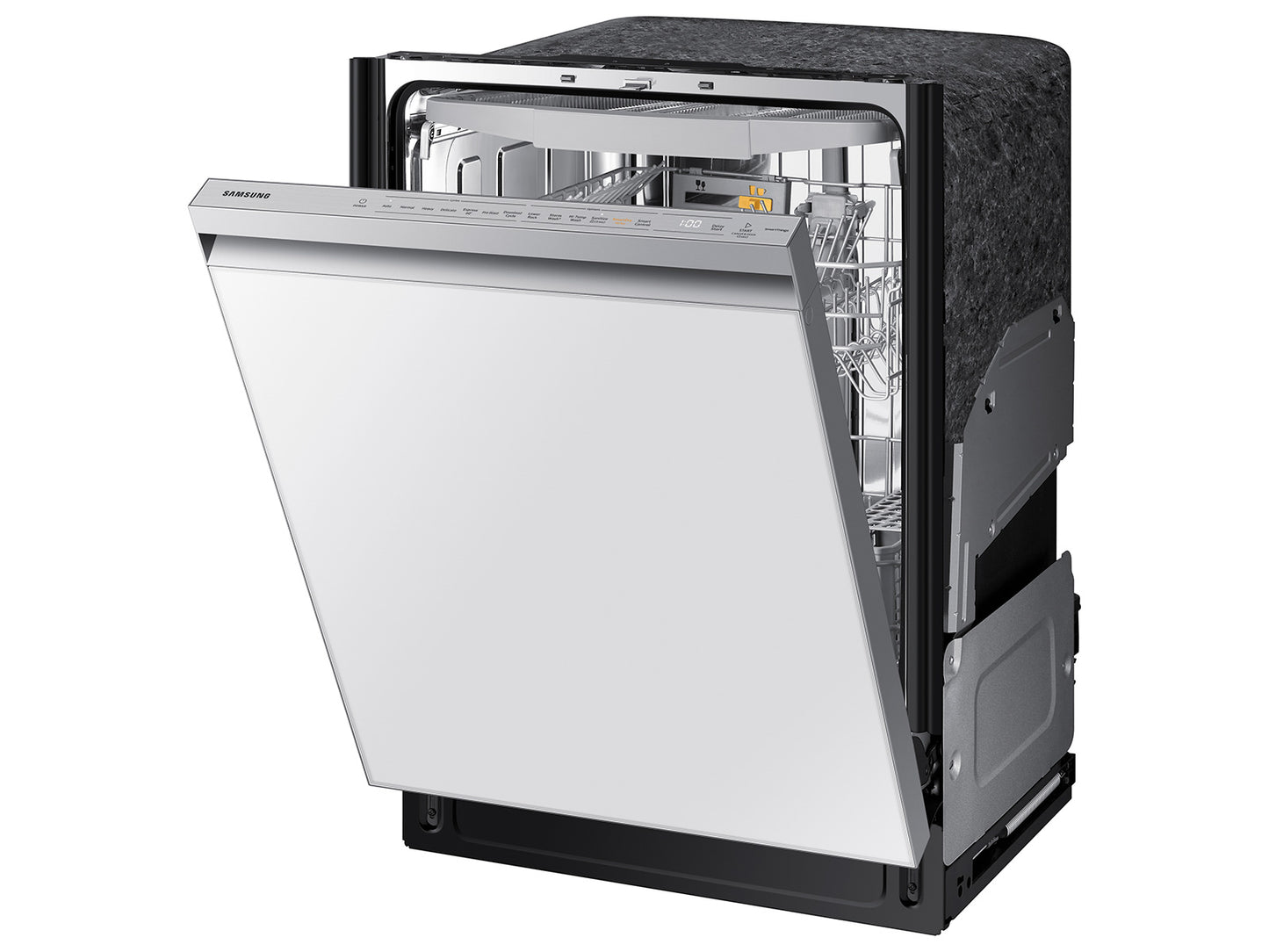 Samsung BESPOKE - DW80BB707012 - 24 Inch Fully Integrated Smart Dishwasher with 15 Place Settings, StormWash+, Whisper Quiet 42dBA, Smart Dry, AutoRelease™ Door, FlexLoad™ Rack System, Wi-Fi Connectivity, Cutlery Tray, LED Time Display