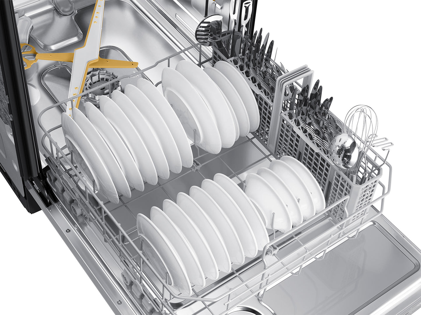 Samsung BESPOKE - DW80BB707012 - 24 Inch Fully Integrated Smart Dishwasher with 15 Place Settings, StormWash+, Whisper Quiet 42dBA, Smart Dry, AutoRelease™ Door, FlexLoad™ Rack System, Wi-Fi Connectivity, Cutlery Tray, LED Time Display