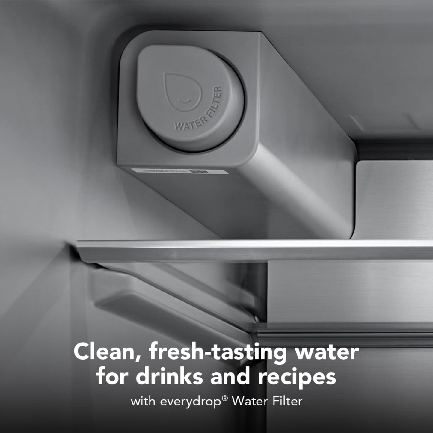 KitchenAid - KRFF436SJP - 36 Inch Freestanding French Door Refrigerator with 30.52 cu. ft. Total Capacity, Exterior Water/Ice Dispenser, Signature Platinum Interior, Preserva® Food Care System, Touch Panel Controls