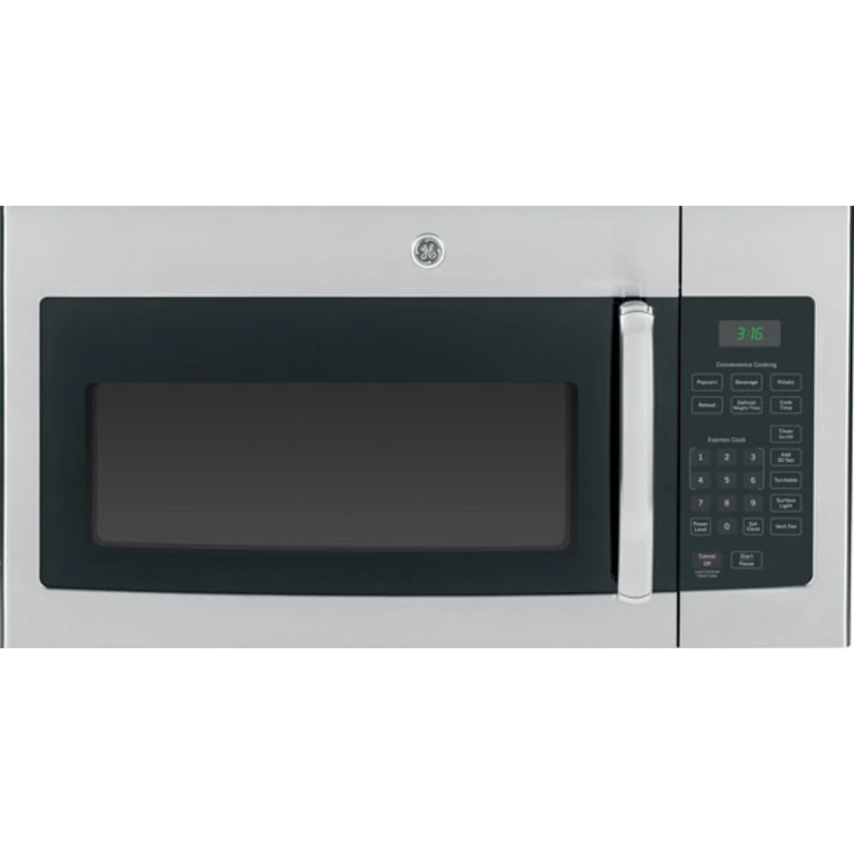 GE - JVM3160RFSS - 30 Inch Over-the-Range Microwave Oven with 1.6 cu. ft. Capacity, 300 CFM Exhaust Fan, 1,000 Cooking Watts, Auto and Time Defrost and Convenience Cooking Controls: Stainless Steel