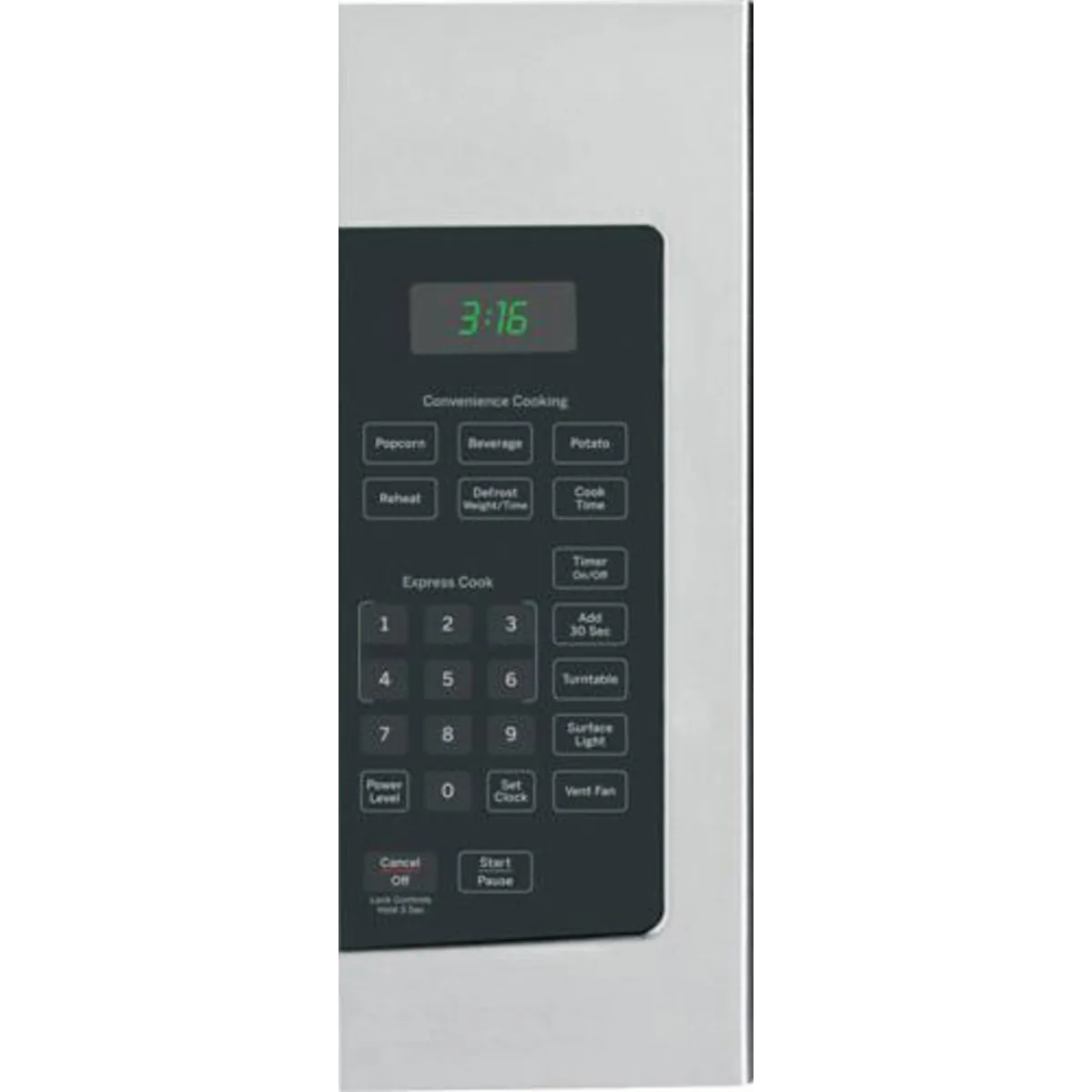 GE - JVM3160RFSS - 30 Inch Over-the-Range Microwave Oven with 1.6 cu. ft. Capacity, 300 CFM Exhaust Fan, 1,000 Cooking Watts, Auto and Time Defrost and Convenience Cooking Controls: Stainless Steel