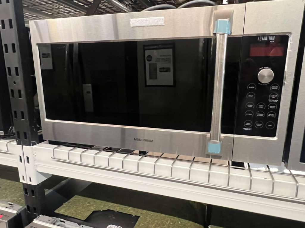 Monogram Advantium Series - ZSA1201RSS - 1.7 cu. ft. Over-the-Range Speed Oven with 300-CFM Venting, 900 Watts Sensor Microwave, Speedcook, True European Convection, Warming/Proofing and 120V: European Style