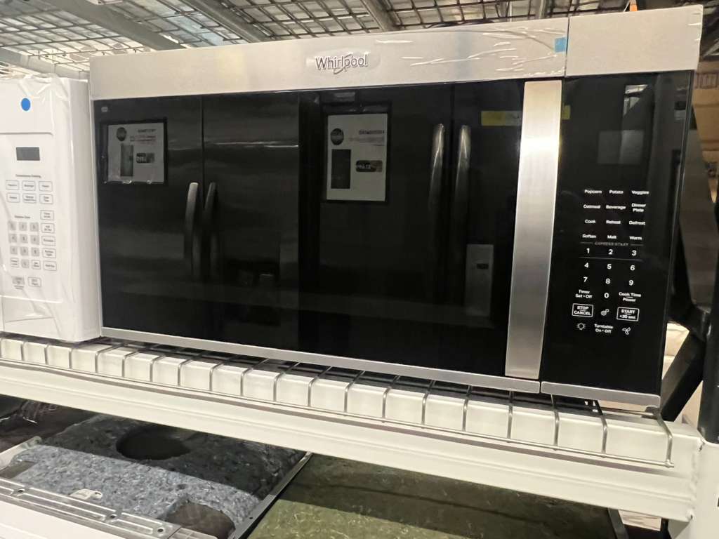 Whirlpool - WMMS3330RZ - 1.9 cu. ft. Over-the-Range Microwave Oven with 1,000 Watts, 3-Speed 300 CFM Venting System, Sensor Cook, Glass Turntable, and Cooktop Lighting: Fingerprint Resistant Stainless Steel