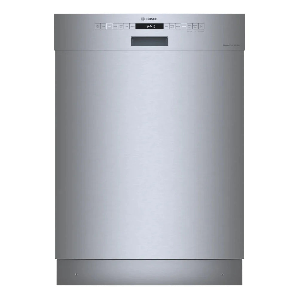 Bosch - SHE53B75UC - 300 Series 24” Front Control Smart Built-In Tub Dishwasher with 3rd Rack and AquaStop Plus, 46dBA - Stainless Steel