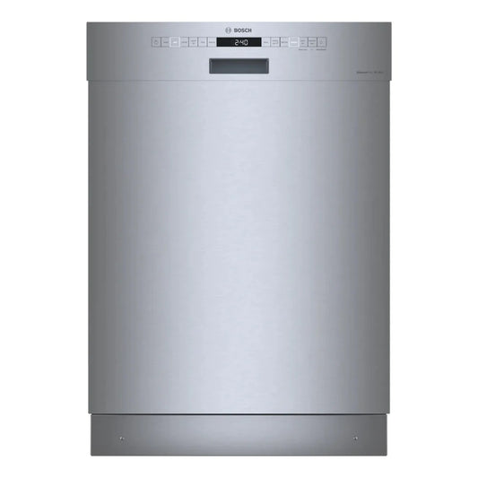 Bosch - SHE53B75UC - 300 Series 24” Front Control Smart Built-In Tub Dishwasher with 3rd Rack and AquaStop Plus, 46dBA - Stainless Steel