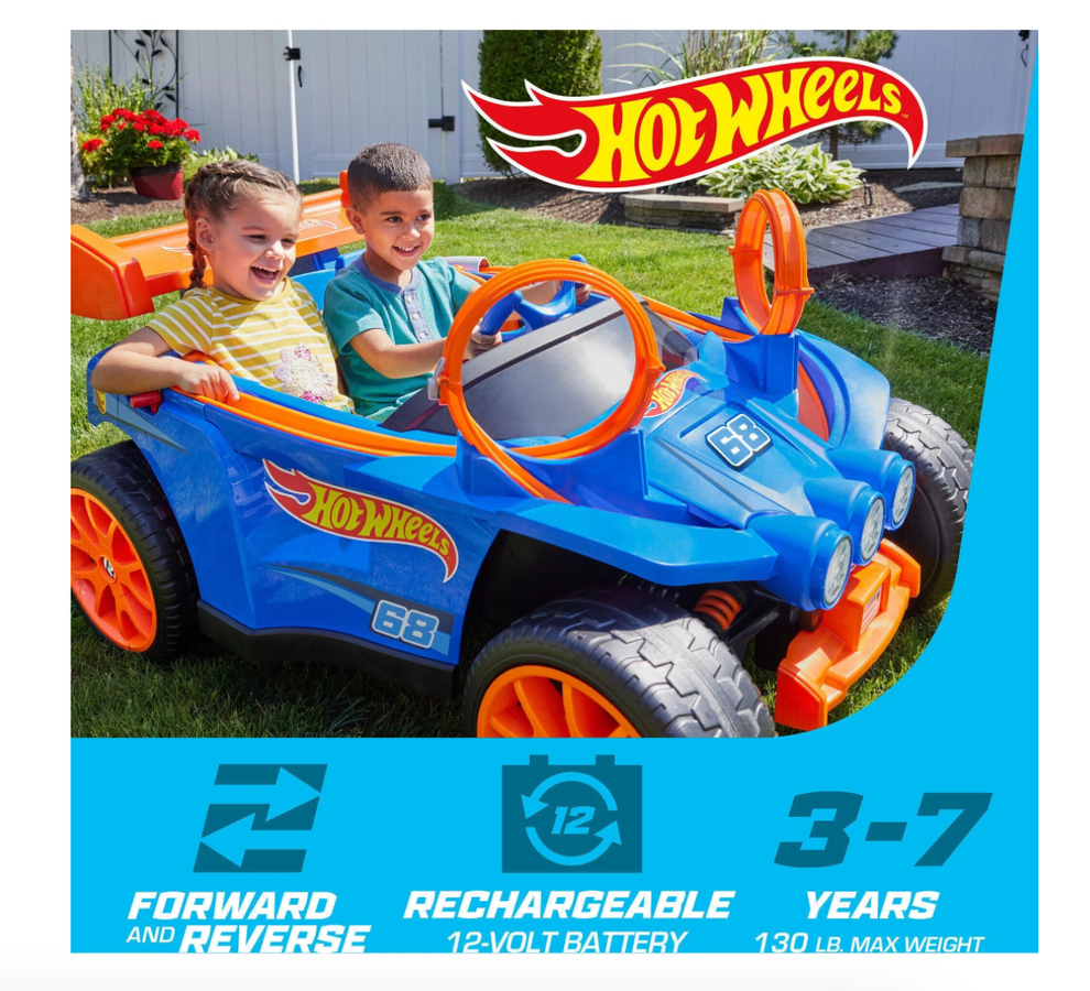 Power Wheels Hot Wheels Racer Battery-Powered Ride-on, 12 V, Max Speed ...