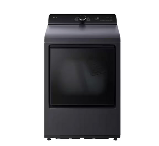 LG 7.3 cu. ft. Vented SMART Gas Dryer in Matte Black with EasyLoad Door and Sensor Dry Technology Model # DLG8401BE