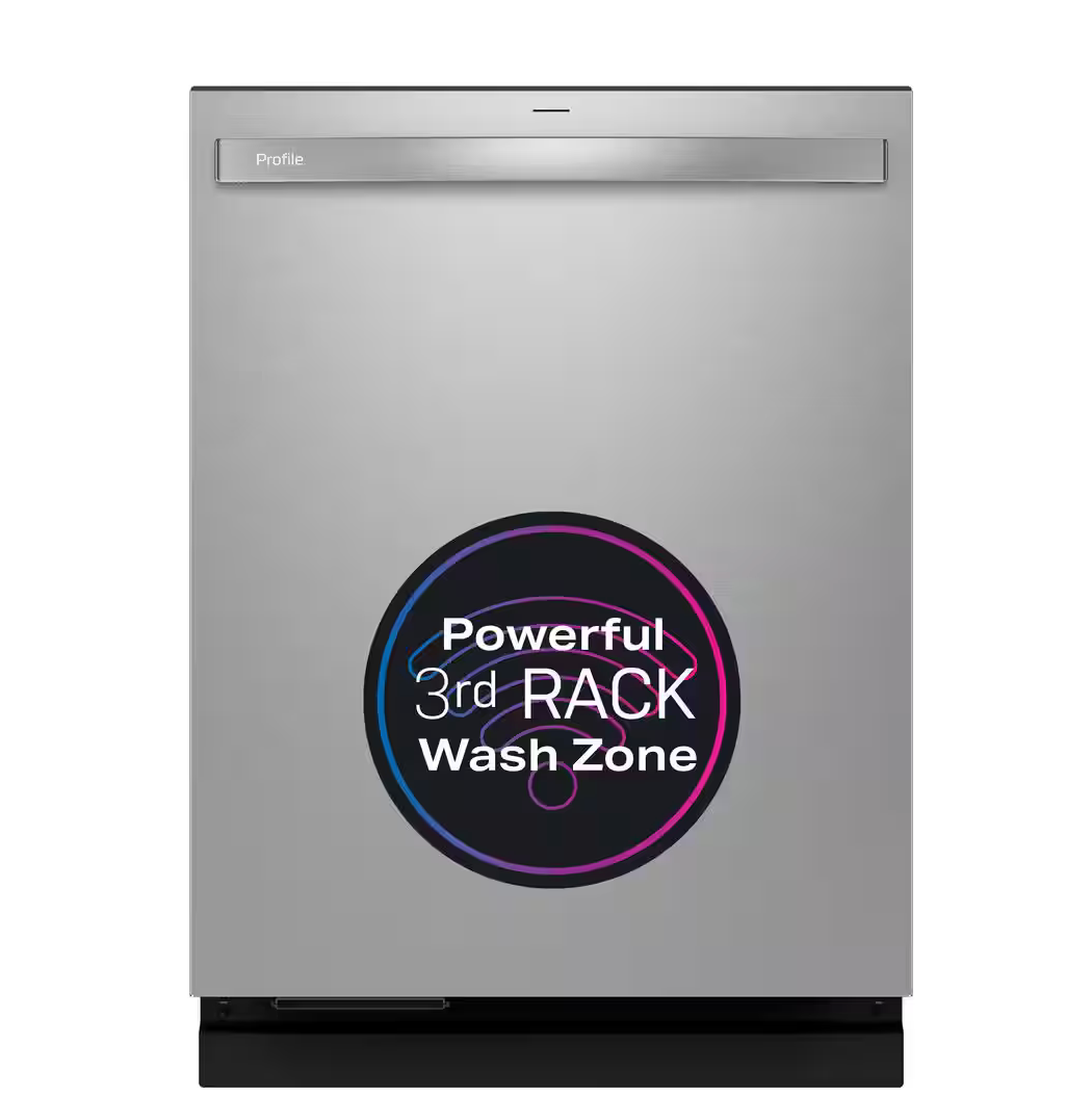 GE Profile 24 in. Built-In Top Control Dishwasher in Fingerprint Resistant Stainless w/Stainless Tub 42 dBA Model # PDT755SYVFS