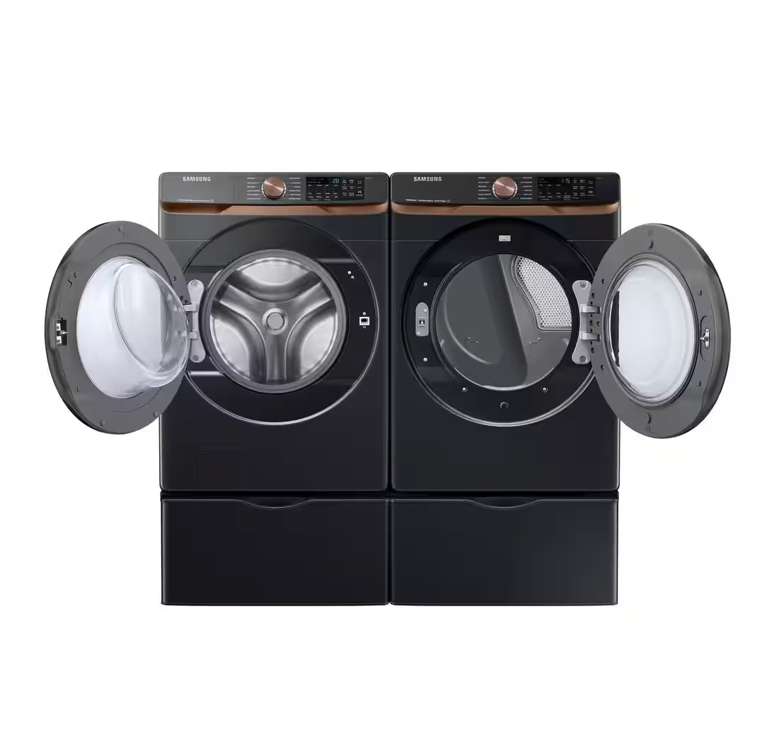 Samsung 7.5 cu. ft. Smart Electric Dryer in Brushed Black with Steam Sanitize+ and Sensor Dry Model# DVE50BG8300V
