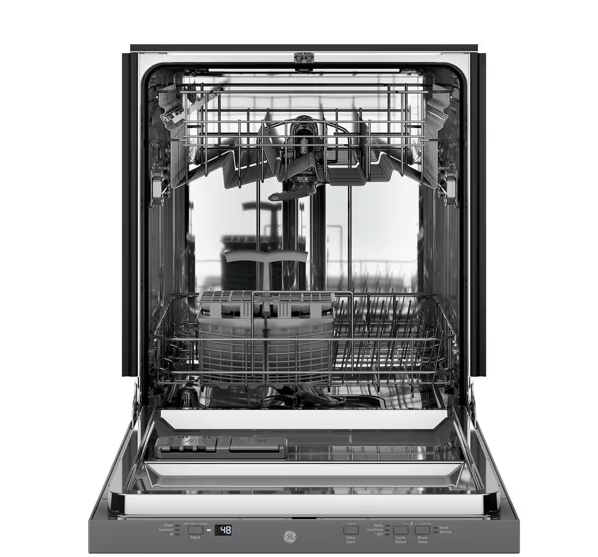 GE Model #GDT226SSLSS  24 in. Built-In Stainless Steel ADA Top Control Tall Tub Dishwasher with Stainless Steel Tub and 51 dBA