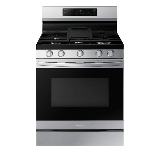 Samsung -NX60A6511SS- 6.0 cu. ft. Freestanding Gas Range with No-Preheat Air Fry & Convection - Stainless Steel