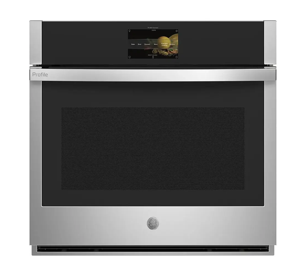 GE Profile-PTS7000SNSS- 30" Smart Built-In Single Electric Convection Wall Oven with Air Fry & Precision Cooking - Stainless Steel
