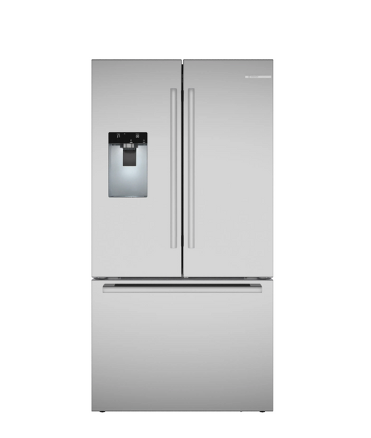 Bosch-B36CD80SNS- 800 Series 36" French 3-Door Stainless Steel Refrigerator, Anti-fingerprint, UltraClarityPro with VitaFresh