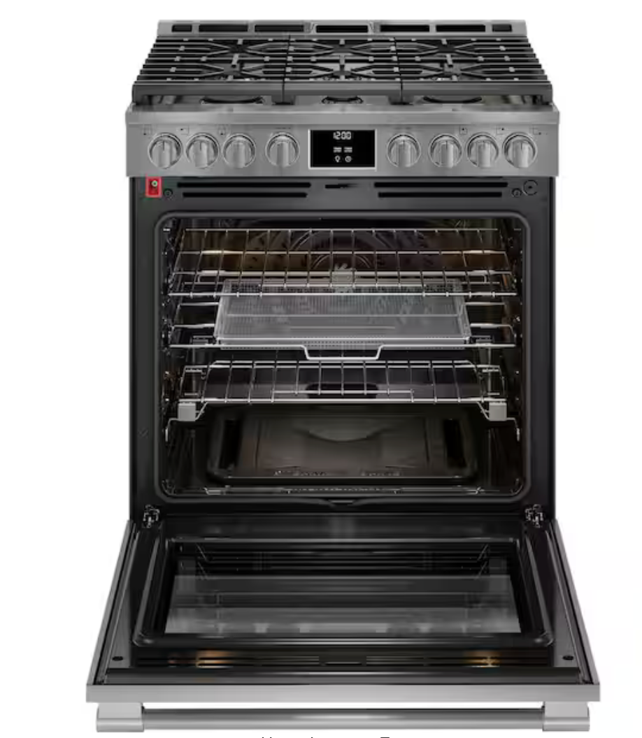 Frigidaire Professional - FPGH3077RF - 30 Inch Front Control Gas Range with 5 Sealed Burners, 5.1 cu. ft. Oven Capacity, PowerPlus Convection