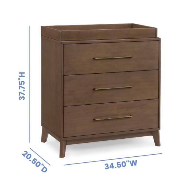 delta children's dresser Delta Children Spencer 3 Drawer Dresser with Changing Top and Interloc – NJS Liquidators