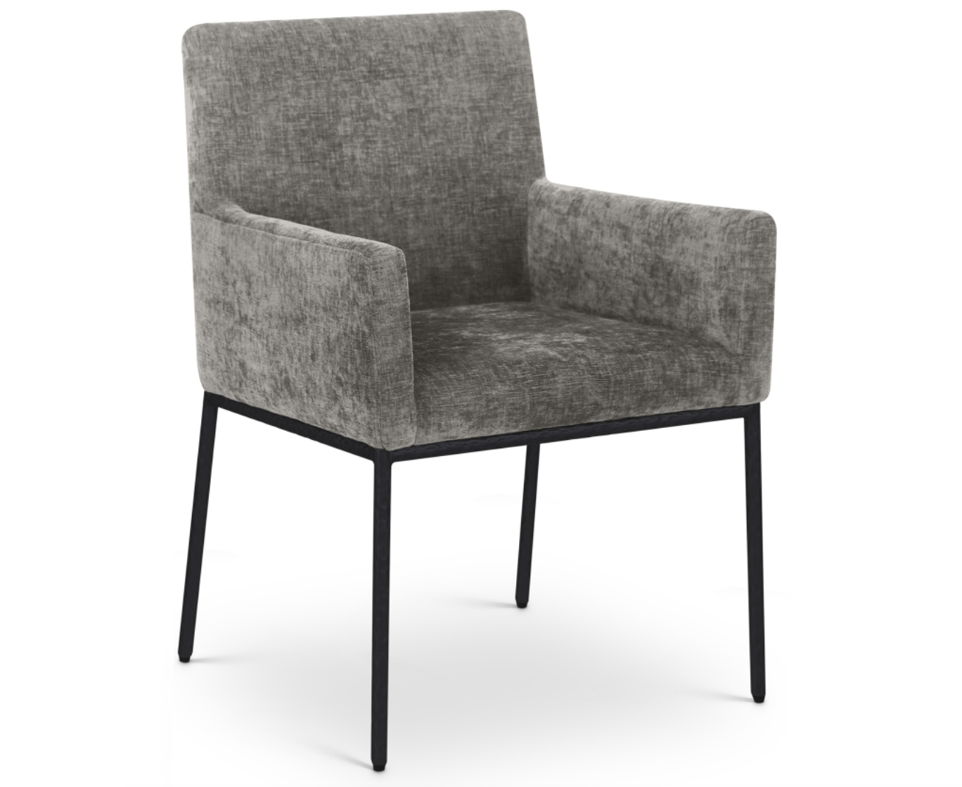 Meridian Reeves Chenille Fabric Dining Chair Set of 2