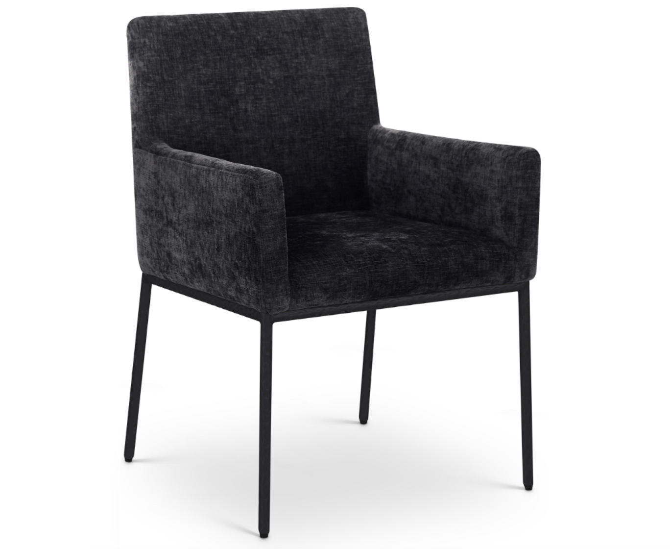 Meridian Reeves Chenille Fabric Dining Chair Set of 2