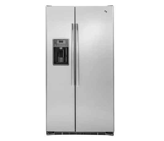 GE- GZS22DSJSS- 21.9 Cu. Ft. Side-by-Side Counter-Depth Refrigerator  - Stainless steel