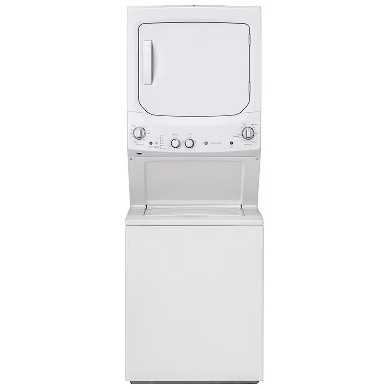GE -GUD27ESSMWW-Stacked Laundry Center with 3.8-cu ft Top load Washer and Electric 5.9-cu ft Dryer