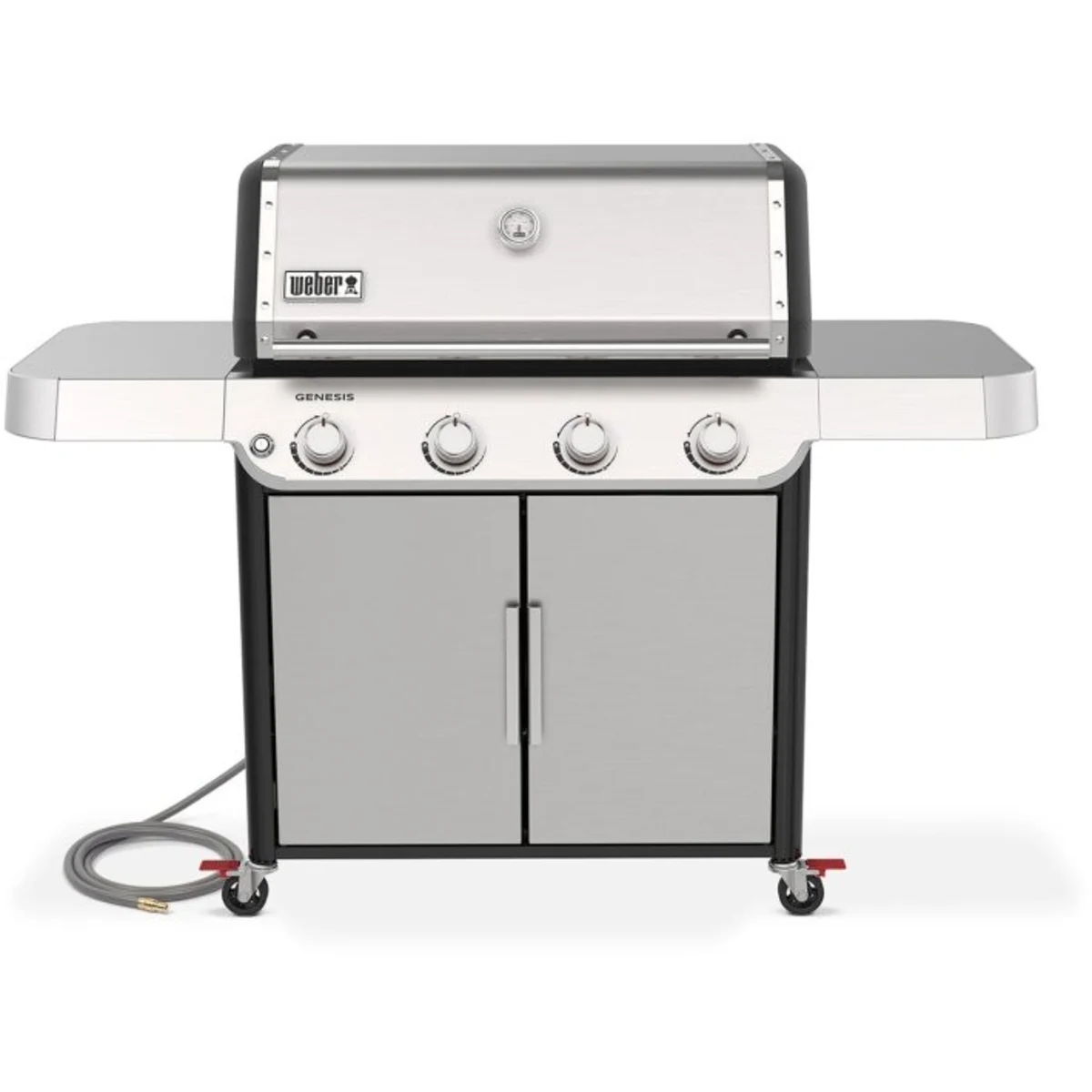Weber Genesis - 1500580 - 64 1/2 Inch Genesis S-415 Natural Gas Grill with 820 sq. in. Total Cooking Area, PureBlue Burner, Cooking Grates, Flavourizer Bars, and Grease Management System