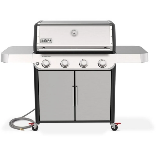 Weber Genesis - 1500580 - 64 1/2 Inch Genesis S-415 Natural Gas Grill with 820 sq. in. Total Cooking Area, PureBlue Burner, Cooking Grates, Flavourizer Bars, and Grease Management System