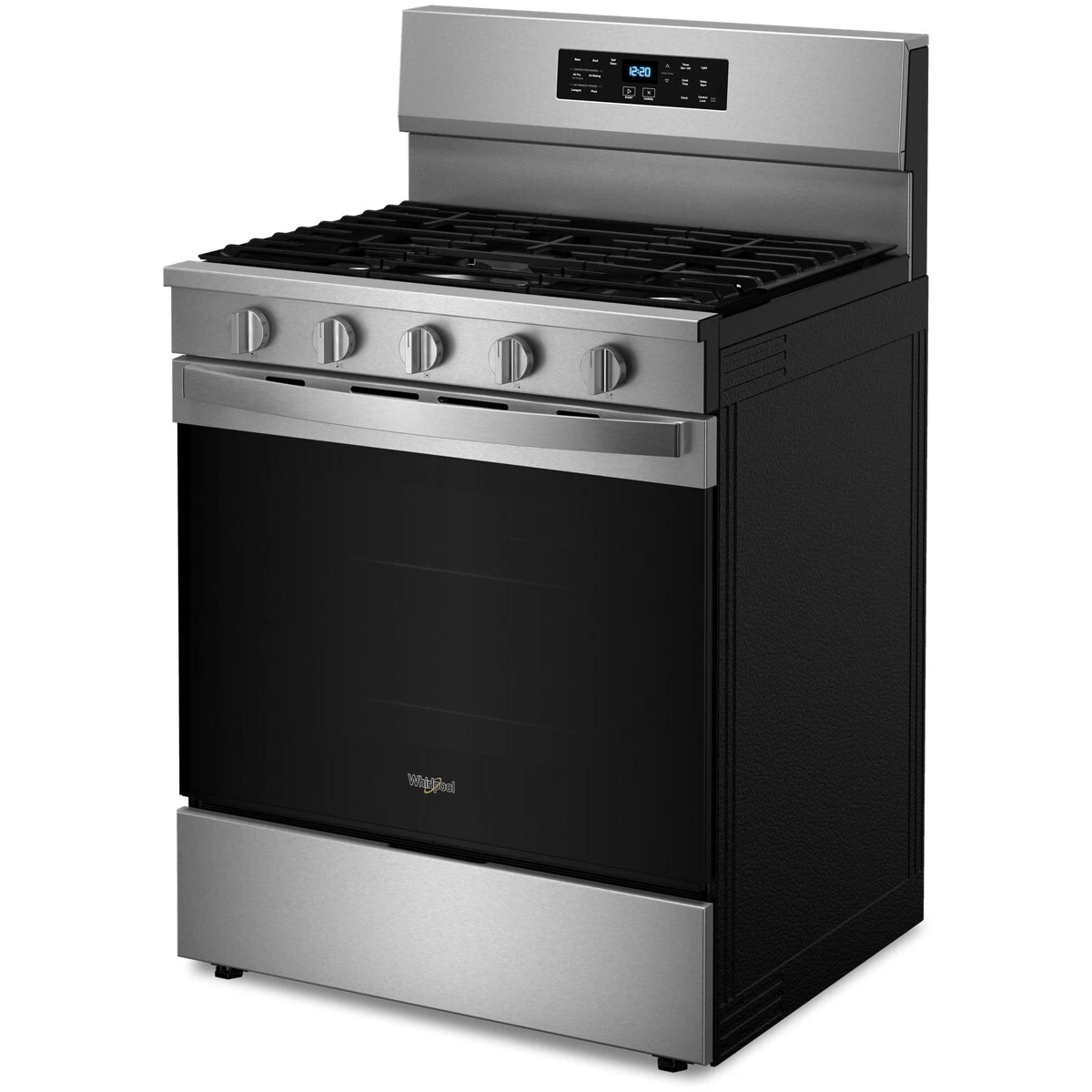 Whirlpool - WFGS5030RZ - 30 Inch Freestanding Gas Range with 5 Sealed Burners, 5.0 cu. ft. Convection Oven, SpeedHeat™ Burner, Griddle Zone, Storage Drawer, Air Cooking, No Preheat Air Fry, and Self Clean: Fingerprint Resistant Stainless Steel