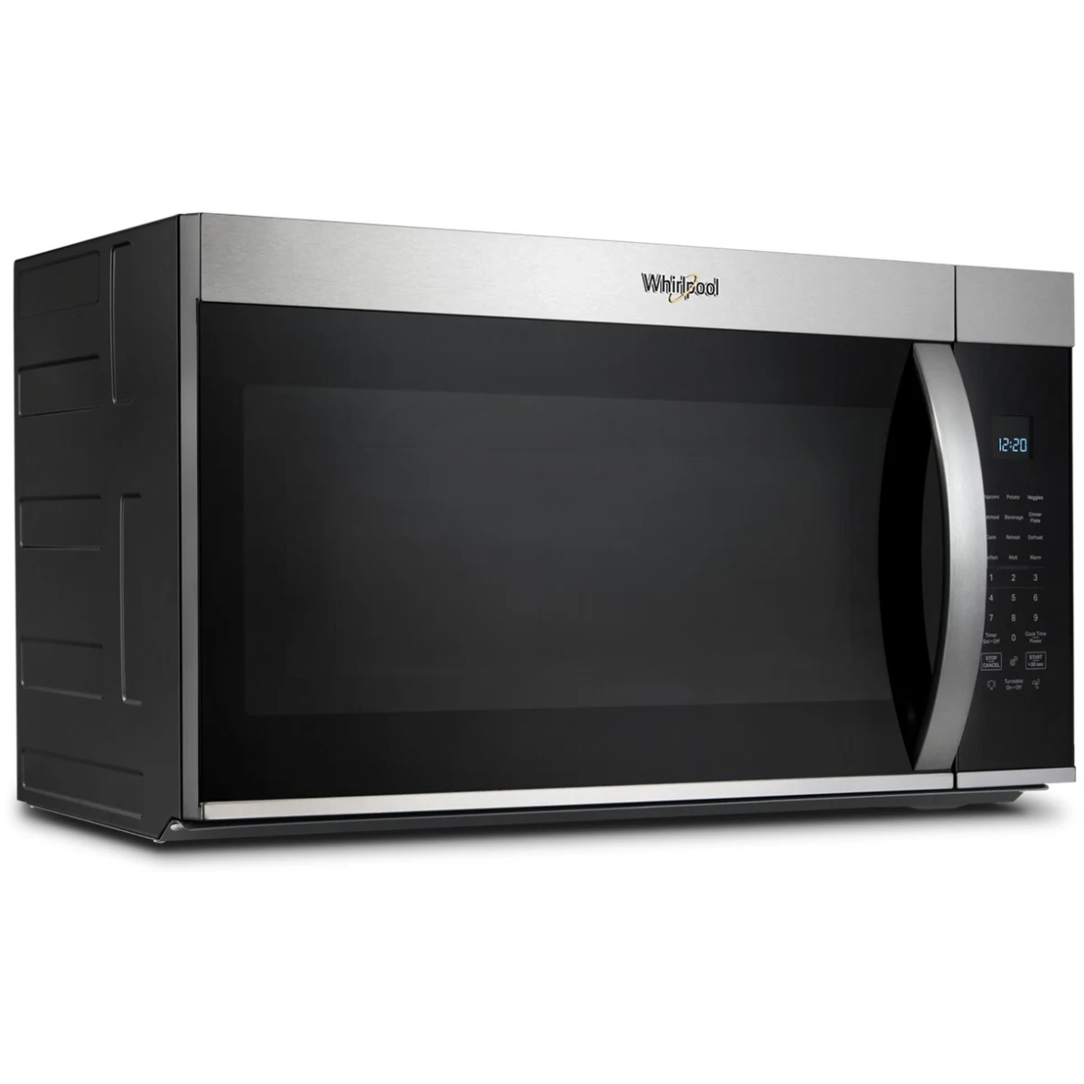 Whirlpool - WMMS3330RZ - 1.9 cu. ft. Over-the-Range Microwave Oven with 1,000 Watts, 3-Speed 300 CFM Venting System, Sensor Cook, Glass Turntable, and Cooktop Lighting: Fingerprint Resistant Stainless Steel