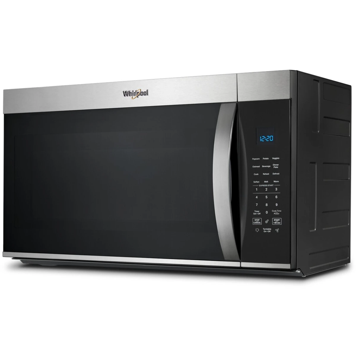 Whirlpool - WMMS3330RZ - 1.9 cu. ft. Over-the-Range Microwave Oven with 1,000 Watts, 3-Speed 300 CFM Venting System, Sensor Cook, Glass Turntable, and Cooktop Lighting: Fingerprint Resistant Stainless Steel