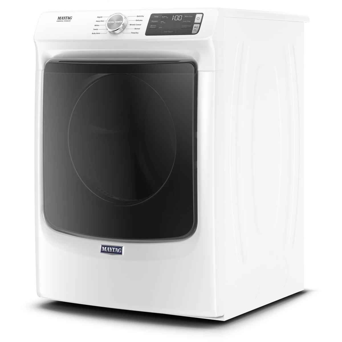 Maytag - MGD5630HW - 27 Inch Gas Dryer with 7.3 Cu. Ft. Capacity, Extra Power Button, Advanced Moisture Sensing, 10 Dry Cycles, Quick Dry Cycle, Bulky Items, Timed Dry, Wrinkle Prevent Option, Control Lock, ADA Compliant, and ENERGY STAR® Certified: White