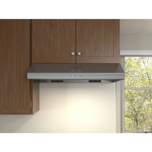 Zephyr Core Collection Power Cyclone Series - AK6542BS - 42 Inch Under Cabinet Range Hood with 3-Speed/600 CFM Blower, Mechanical Slide Controls, Halogen Lighting, Filter-less Self Cleaning System, Low-Profile Body