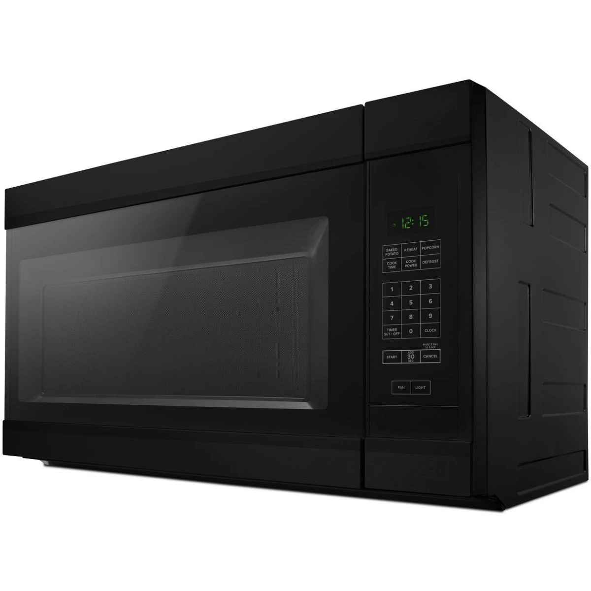 Amana - AMV2307PFB - 30 Inch Over the Range Microwave with Auto Defrost, 2 Speed Fan, 300 CFM, 1.6 cu. ft. Capacity, Add 30 Seconds Feature, 12 Inch Turntable and Cooktop Surface Light: Black