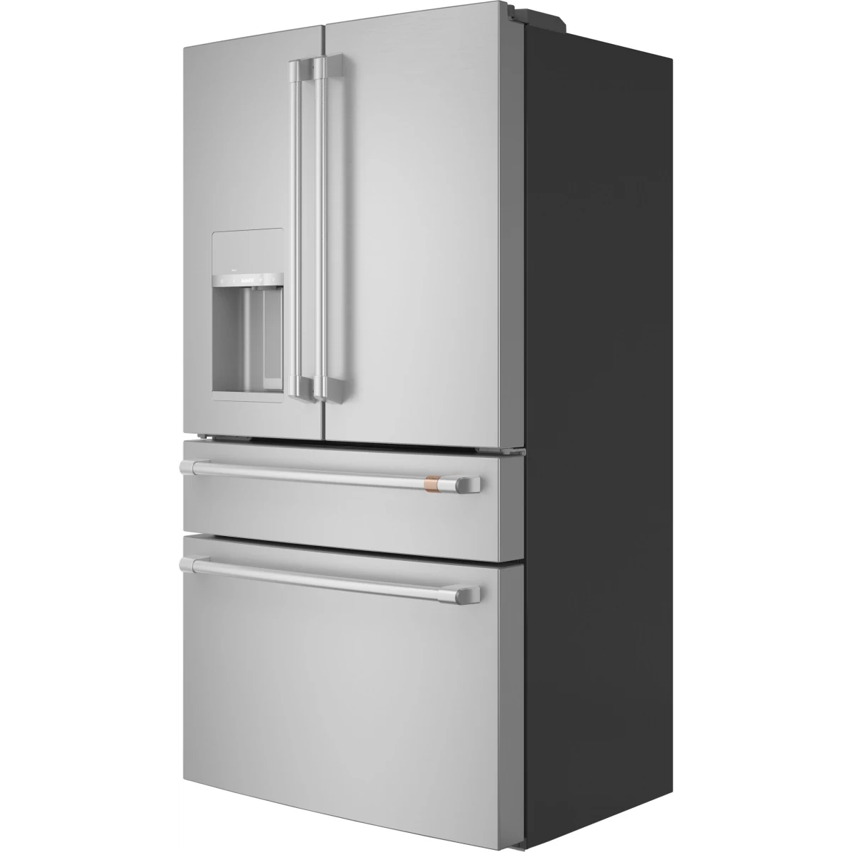 Cafe - CXE22DP2PS1 - 36 Inch Counter Depth 4-Door French Door Smart Refrigerator with 22.3 Cu. Ft. Total Capacity, Hands-Free Autofill, Humidity Control System, Convertible Drawer, Multiflow Air System, Enhanced Shabbos Mode, Wi-Fi Connect
