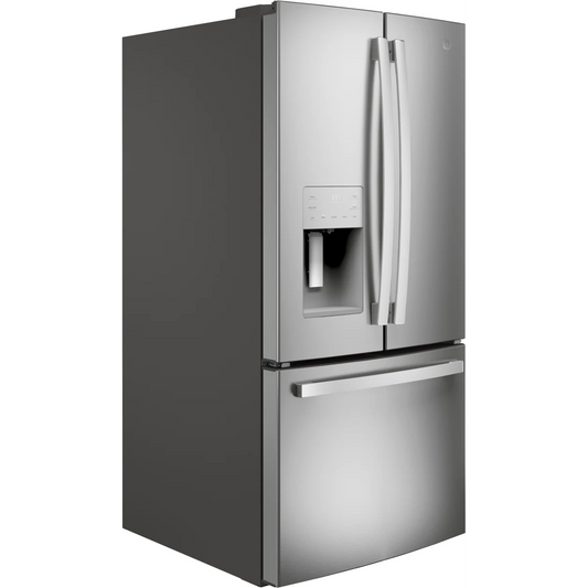 GE - GFE28GYNFS - 36 Inch French Door Refrigerator with 27.7 Cu. Ft. Capacity, TwinChill™, Turbo Cool/Freeze, Showcase LED, Enhanced Shabbos Mode, Ice Maker, Ice & Water Dispenser, Advanced Filtration, ADA Compliant, and ENERGY STAR® Certified