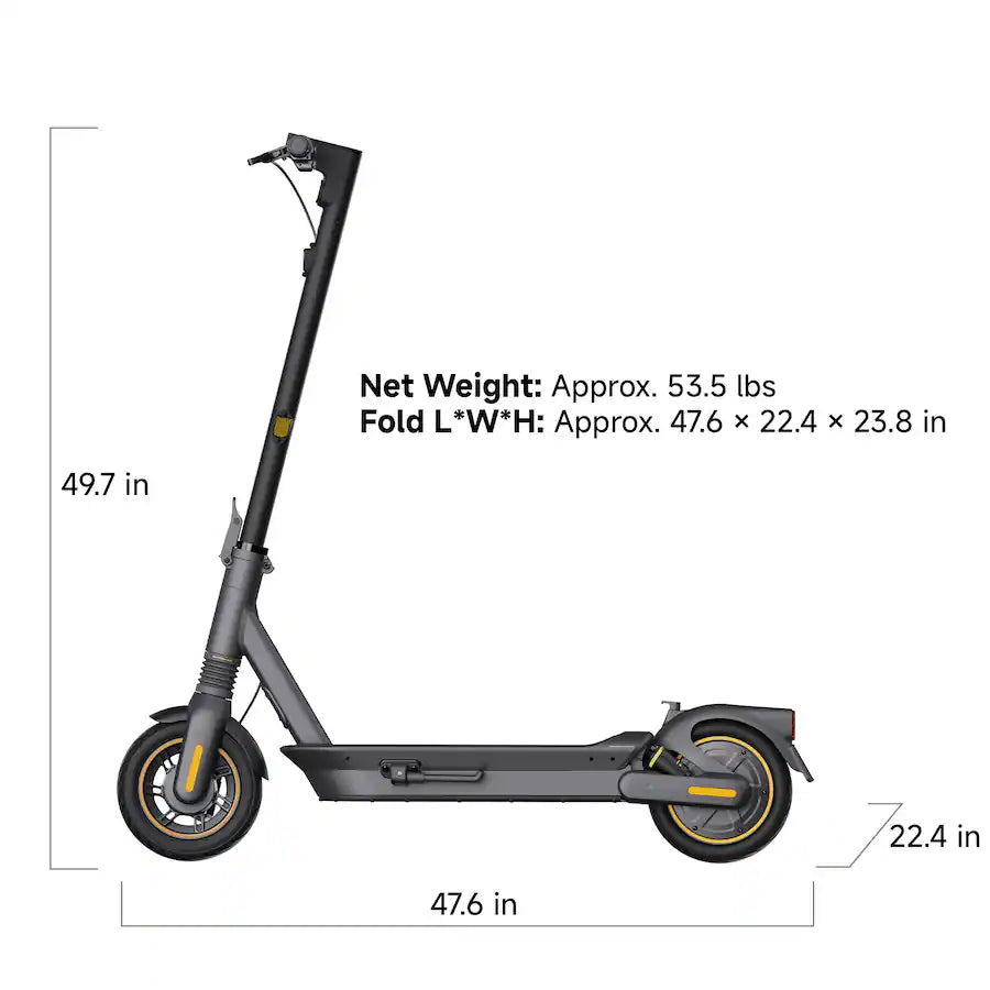 Segway - Max G2 Electric Kick Scooter Foldable w/ 43 Mile Range and 22 MPH Max Speed - Black Model: AA.05.15.01.0002