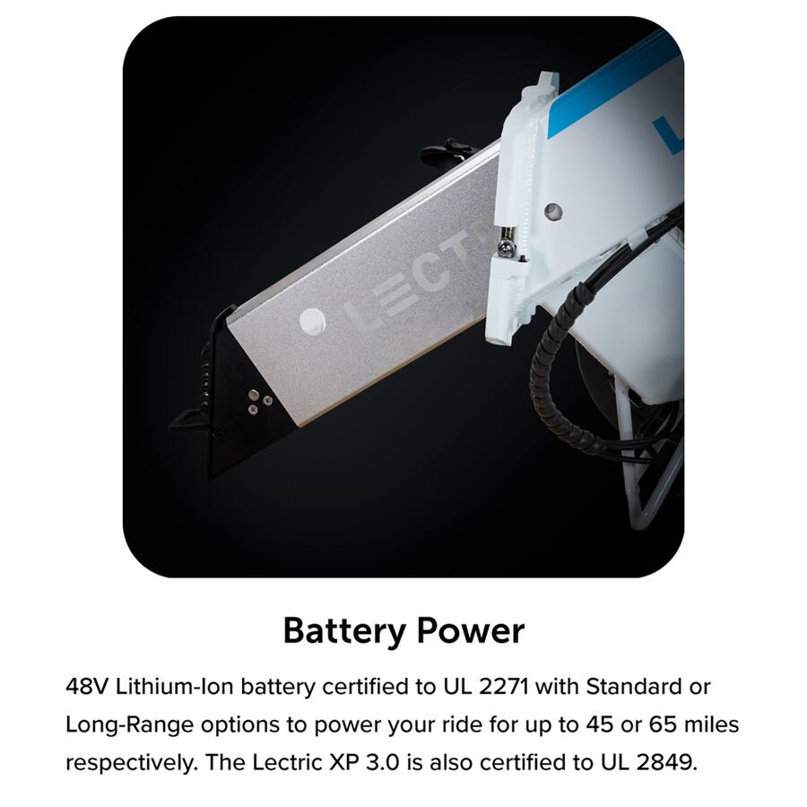 Lectric eBikes - XP3 Step-Thru Foldable Long-Range eBike: 65 miles Max Operating Range & 28 mph Max Speed - Unisize - White
