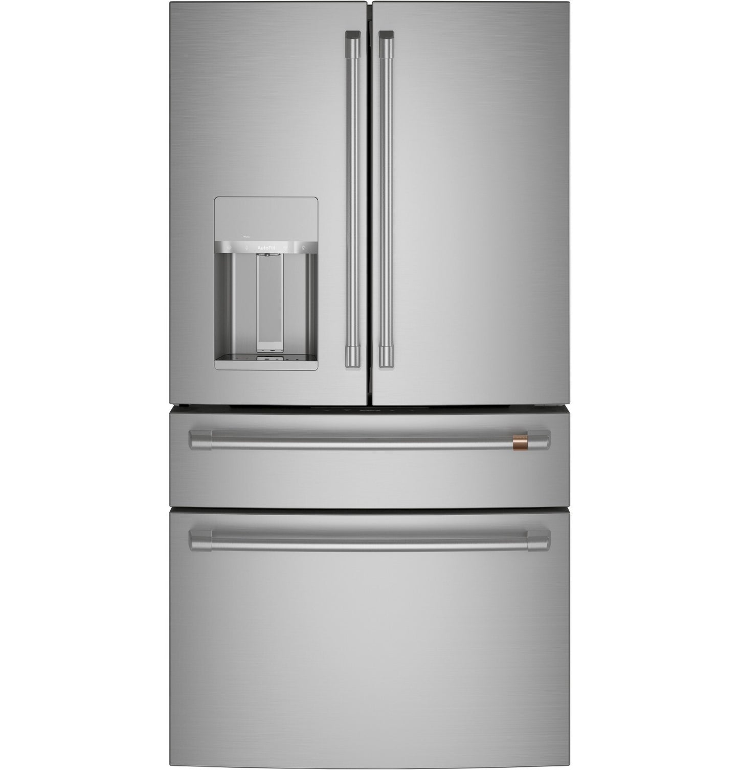 GE Cafe CVE28DP2NS1 36 Inch 4 Door French Door Smart Refrigerator 27.6 Cu Ft. Capacity TwinChill