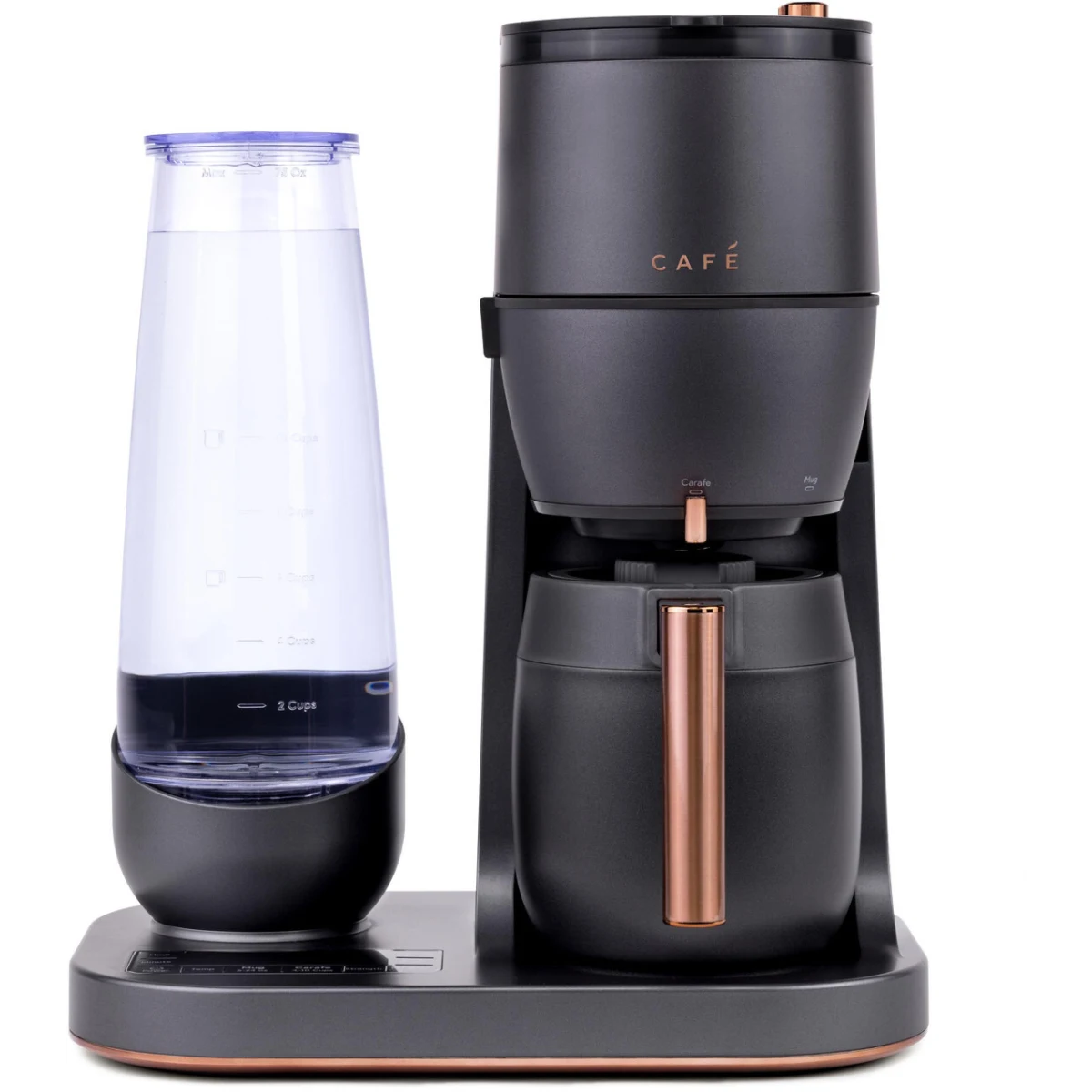 Cafe - C7CGAAS3TD3 - 15 Inch Countertop Smart Specialty Grind and Brew Coffee Maker with 10 Cup Capacity, Single Serve Option, WiFi-Enabled, Adjustable Burr Grinder, and SCA Certified: Matte Black