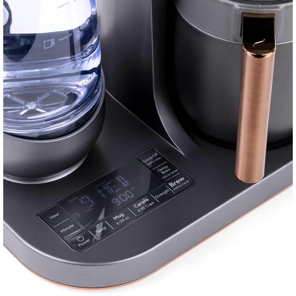 Cafe - C7CGAAS3TD3 - 15 Inch Countertop Smart Specialty Grind and Brew Coffee Maker with 10 Cup Capacity, Single Serve Option, WiFi-Enabled, Adjustable Burr Grinder, and SCA Certified: Matte Black