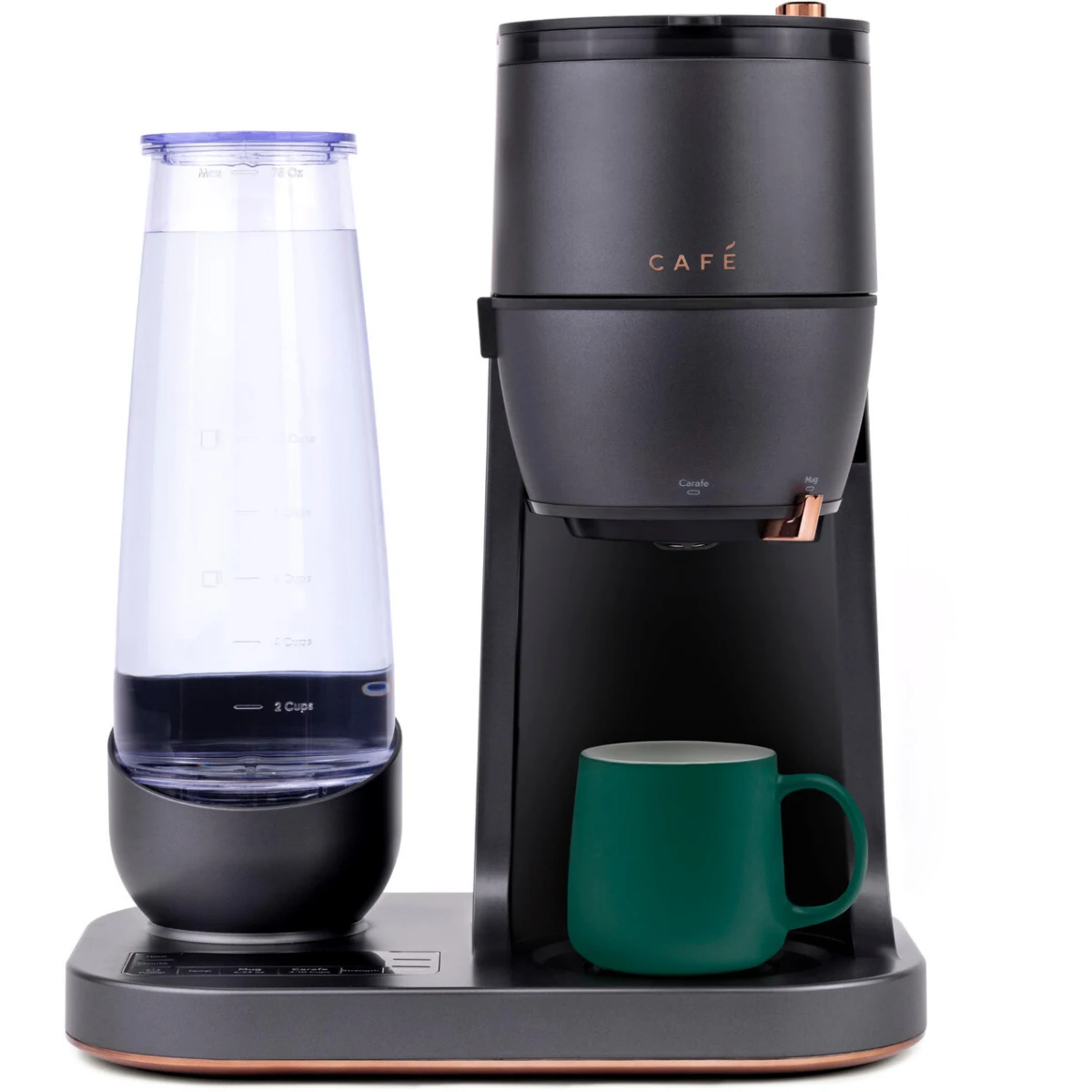 Cafe - C7CGAAS3TD3 - 15 Inch Countertop Smart Specialty Grind and Brew Coffee Maker with 10 Cup Capacity, Single Serve Option, WiFi-Enabled, Adjustable Burr Grinder, and SCA Certified: Matte Black