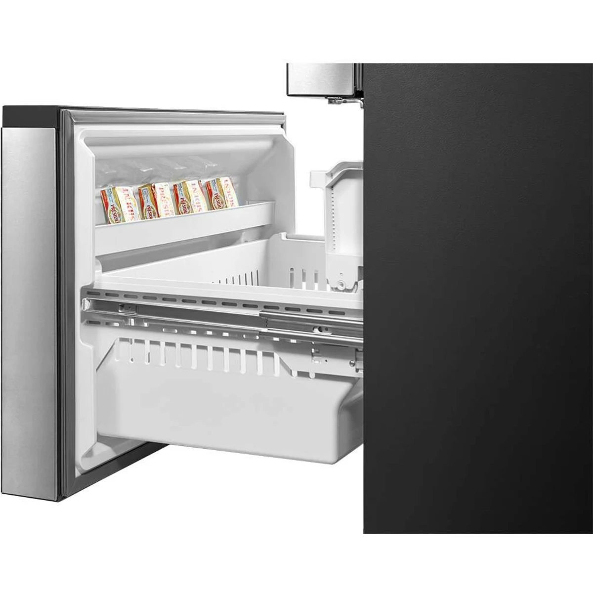 Midea -  MRF29D3AST - 36 Inch Smart 3-Door French Door Refrigerator with 29.3 Cu. Ft. Capacity, Click & Glide Door Bin, Smart Control, Dual Ice Maker, LED Lighting, Crisper Drawers, and Energy Star Certified