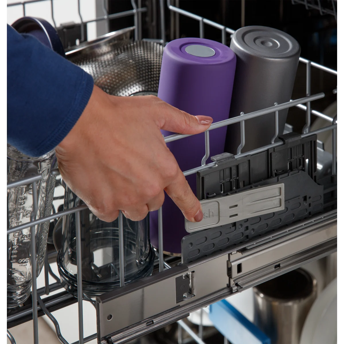GE Profile - PDT755SYVFS - 24 Inch Fully Integrated Smart Dishwasher with 16 Place Settings, 42 dBa, 6 Wash Cycles, Washing 3rd Rack, UltraFresh System, Twin Turbo Dry Boost™, NSF Certified, and ENERGY STAR®: Fingerprint Resistant Stainless