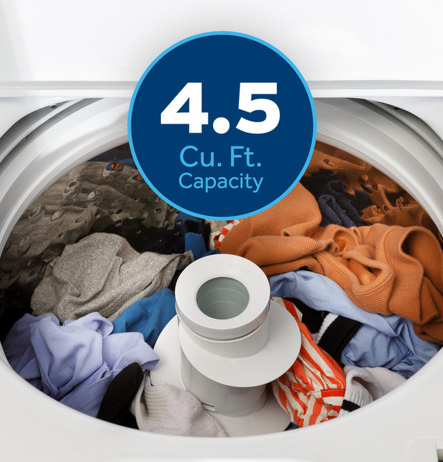 Ge - GTW485ASWWB - 4.5 Cu. Ft. Capacity Washer With Stainless Steel Basket, Cold Plus And Wash Boost