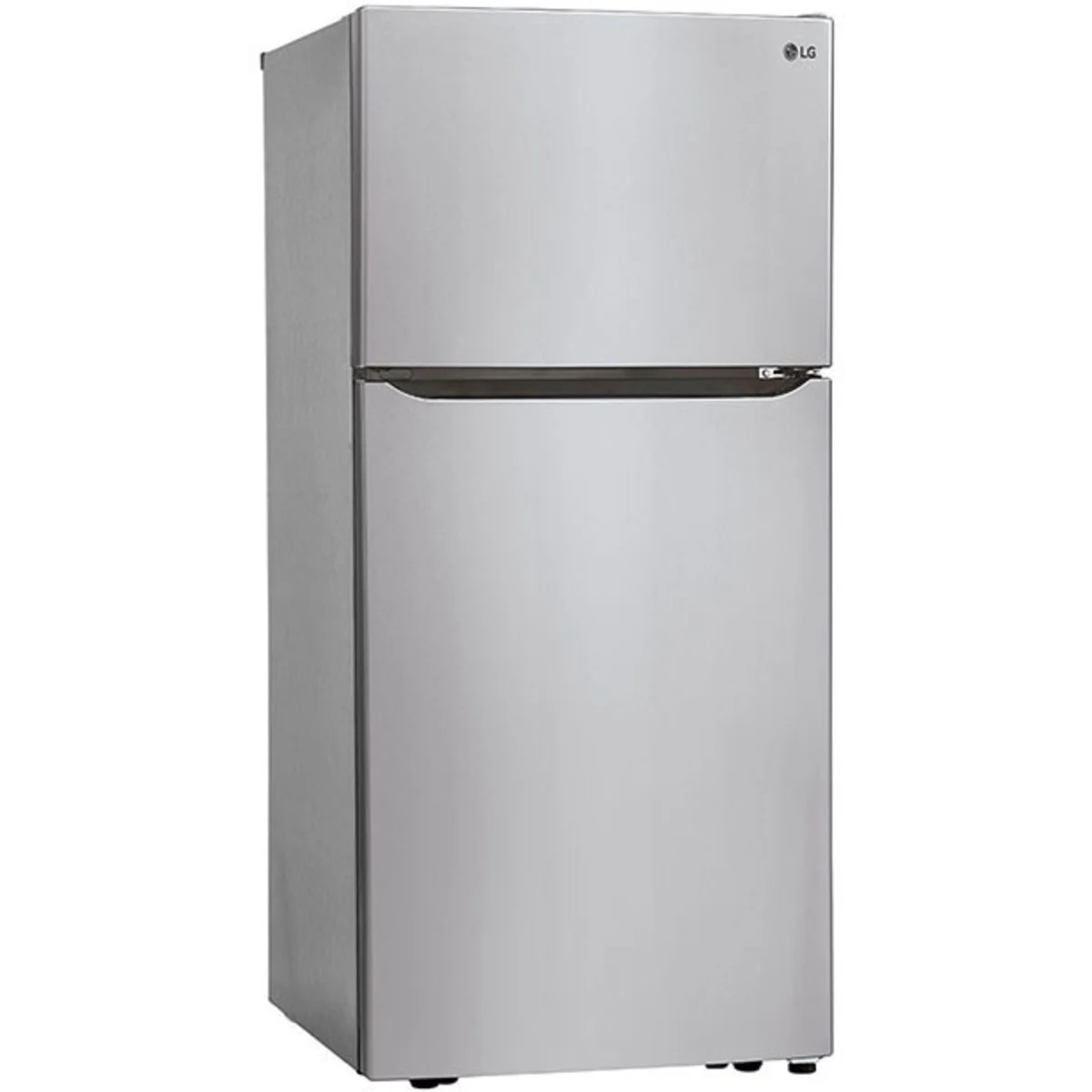 LG - LTCS20020S - 30 Inch Top Freezer Refrigerator with 20.2 Cu. Ft. Total Capacity, Adjustable Glass Shelves, Humidity-Controlled Crispers, Digital Temperature Controls, LED Lights, Reversible Door, and ENERGY STAR Qualified: Stainless Steel